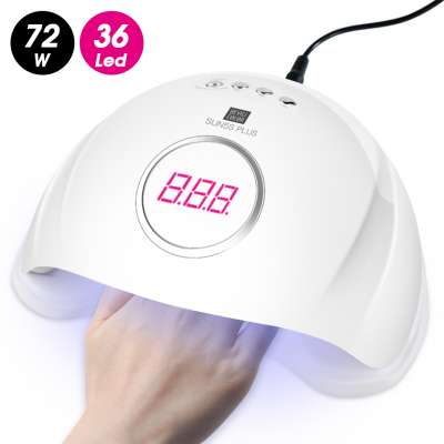 72W 36 LED Beads Nail Dryer Sunlight UV Lamp For Manicure Fast Drying All Gel Auto Sensing Nail Lamp Nail Art Tools