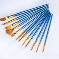 Acrylic Paint Brushes Kit 12 Pcs Nylon Hair Professional Artist for Adults for Art Acrylic Oil Watercolor,Body Face