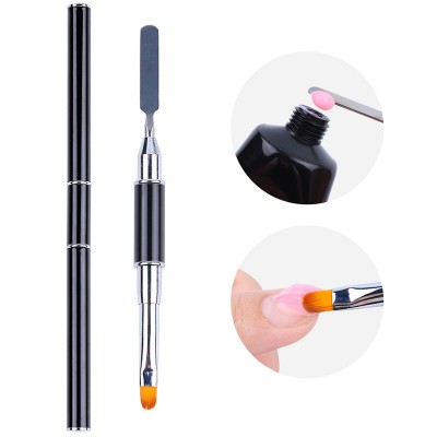 1pc New Double-heads Acrylic Nail Extension Builder Gel Tools Poly Gel Brush Nail Art Tool