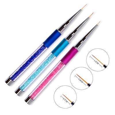 1 PC Professional Nail Art Brushes Carved Nail Art Liner 3D Painting Brush Pen Rhinestones Beauty Uv Gel Brush Manicure Tool